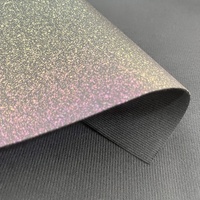 Feuilles de similicuir PU à paillettes épaisses irisées à dégradé de couleurs changeantes - Élastiques et imperméables pour la décoration de canapés et de sacs