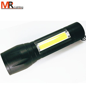 Mr Lighting Led Flashlight Xpe Cob Usb <b>Rechargeable</b> Adjustable Focus Work Emergency <b>Light</b> Hiking Camping - Product Image 1