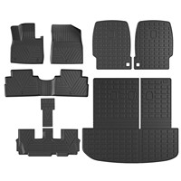 Tapis de coffre arrière et protection de dossier, ensemble complet 8 pièces, épaisseur 5 mm, compatible avec Palisade 7 places 2020-2024