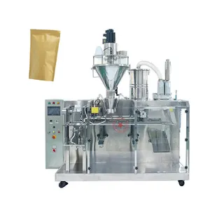 automatic horizontal doypack dry powder filling packaging machinery premade zipper pouch bag henna powder packaging machine