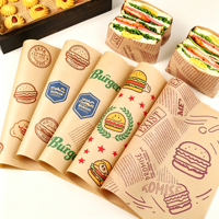 Kertas Anti Minyak Berkualitas Tinggi, Tahan Gas & Minyak & Dapat Dilipat, Aman untuk Kontak Langsung dengan Makanan, Cocok untuk Pembungkus Ayam & Burger