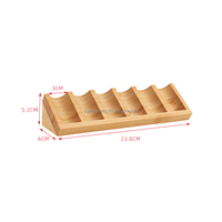 Support essentiel durable à 6 trous présentoir en bambou support de stockage domestique bouteille bol présentoir salon