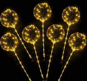 Bobo renkli Neon balonlar sopa ve pompa ile payetli baskılı grafik sevgililer günü için balon ışık - Product Image 6