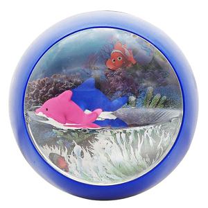 Sanlead Liquid Acrylic Water PMMA Oil Snow Dome Floater Flotage Floating Fridge <strong>Magnet</strong> With Dolphin for Promotion and Gifts - Product Image 1