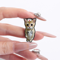 Heureux banane chat émail broche drôle dessin animé Kitty broche revers Badge mignon Animal bijoux cadeau pour enfants amis en gros