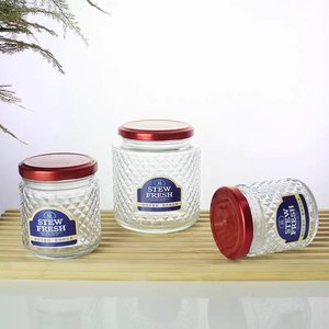 Penjualan Terbaik harga grosir Tersedia Ukuran makanan kelas kaca madu stoples madu kaca unik menerima logo kustom - Product Image 6