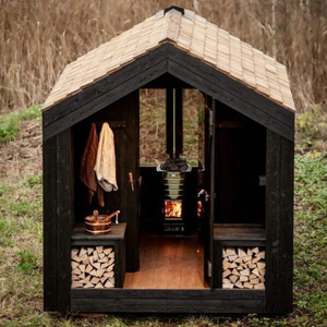 ساونا خارجية عالية الجودة مخصصة للبيع مع ساونا تقليدية للحدائق بالبخار الجاف ولعدد 4 أشخاص - Product Image 5