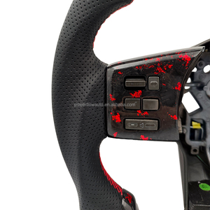 พวงมาลัยคาร์บอนไฟเบอร์แบบฐานแบนออกแบบได้เองสำหรับ Nissan <span class=keywords><strong>R51</strong></span> 350Z 370Z R35 <span class=keywords><strong>GTR</strong></span> 370Z Z34 Armada Y62 Infiniti FX35 - Product Image 3