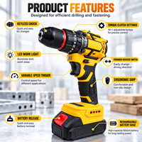 Perceuse-visseuse électrique sans fil à moteur brushless HJT, personnalisable, avec batterie rechargeable – Vente directe usine
