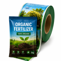 Film d'emballage pour engrais à base d'algues, rouleau imprimé sur mesure, matériau laminé flexible haute barrière pour sachets de nutrition végétale de 50g