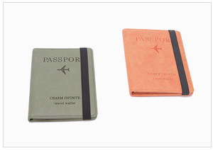 Funda de Pasaporte Personalizada de Cuero PU con RFID, Tarjetero y Cartera con Patrón de Letras, Organizador de Viaje para Pasaporte - Product Image 5