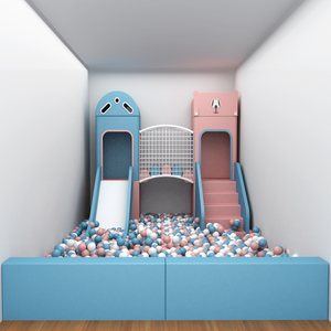 Equipo de patio interior para niños para uso comercial Tobogán de juego suave con escalada y piscina de bolas para centro comercial y escuela - Product Image 6