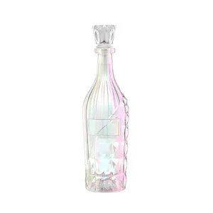 Hot Sale Transparent 375ml 500ml 750ml Whisky Vodka Bottle With Cork