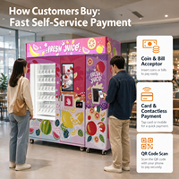Distributeur automatique intelligent de produits surgelés avec paiement par code QR, écran tactile 21,5 pouces, nettoyage automatique et options multiples