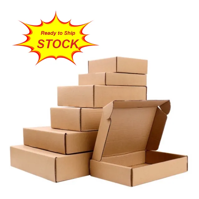 Ready to ship wholesale corrugated shipping mailer box medium makeup brush packaging box