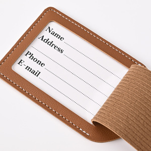 Étui à documents de voyage couverture de passeport portefeuille de voyage marron ensemble de porte-passeport en cuir pu portefeuille avec fenêtre transparente - Product Image 5