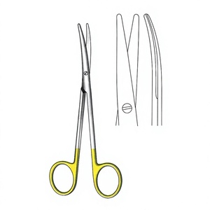Tijeras Metzenbaum de 14.5 cm / 5-3/4 Pulgadas, Tijeras Quirúrgicas Médicas de Precisión Curvas con Punta Roma, Color Dorado TC - Product Image 1