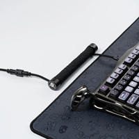 Câble USB GravaStar GX12 enroulable de type Aviator, USB-A vers Type-C, cordon tressé télescopique pour clavier de jeu mécanique et configuration de bureau