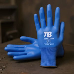 Guanti in nitrile blu Tb 700Azfp Touch per meccanici e manipolazione alimenti, taglia L - Product Image 3