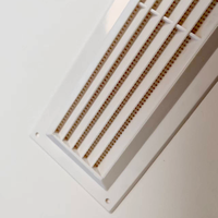 Grille de ventilation en plastique blanc avec filtre anti-insectes, taille 260*90, épaisseur 7mm, durable, installation facile pour conduits de bâtiments de bureaux