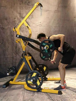 Rack de squat chargé de plaques pour la maison, extension de boucle de jambe, entraînement à levier, système de poulie d'haltérophilie, machine multi-gym