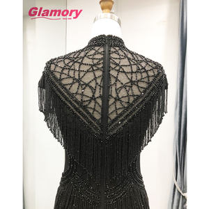 Schwarz 2020 NEUE Design Aus Der Türkei Sexy Perlen High Neck Robe Soiree Lange <span class=keywords><strong>Prom</strong></span> Meerjungfrau Abendkleid - Product Image 4