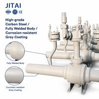 Vanne à boisseau sphérique fixe en acier inoxydable forgé entièrement soudé, pour applications souterraines, avec raccords de vidange et de ventilation, OEM, pour gaz naturel et applications municipales