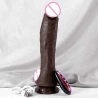 Delove XXL-Ferngesteuerter Realistischer Teleskop-Dildo mit Schubfunktion, Heizung und G-Punkt-Stimulation für Frauen