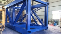Section de mât de tour bleue anti-corrosion en acier haute résistance Q355B, perçage de précision CNC pour installation rapide sur site