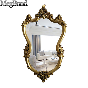 European Art Deco Design Resin <strong>Wall</strong> <strong>Mirror</strong> <strong>Long</strong> Style for Living Room Decorative Use - Product Image 2