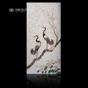 Mosaico in Madreperla con Motivo di Uccelli per Decorazione Artistica di Ingressi e Pareti di Fondo - Product Image 1