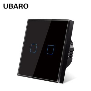 UBARO Touch <b>Switch</b> Panel 3 Way With Tempered Glass For Wall Installation - Product Image 2