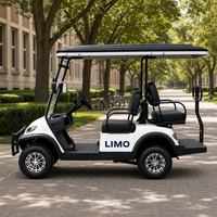 Voiturette de golf électrique compacte LIMO G2+2, carrosserie courte 2560 mm, moteur AC 5 kW pour le transport en club de surf, 48 V 150 Ah LFP OEM ODM