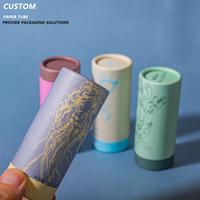 Emballage de cosmétiques en tube de papier recyclable, design luxueux personnalisé avec logo, cylindre en carton pour soins de la peau, huiles essentielles, eye-liner, baume à lèvres