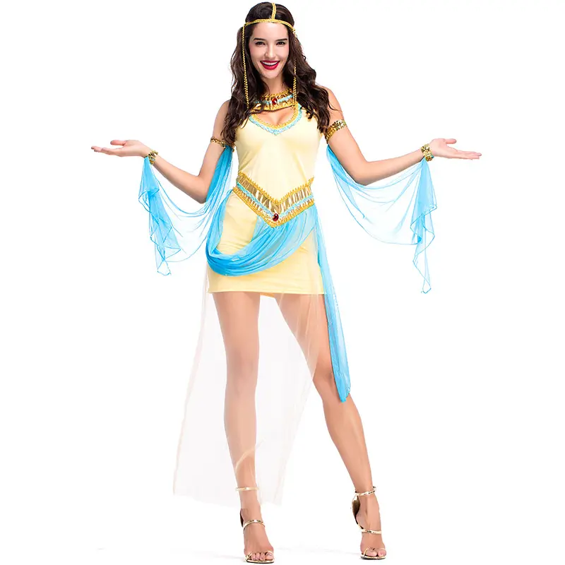 Halloween Feest Vrouwen Egyptische Godin Cleopatra Oude Egypte Kostuum