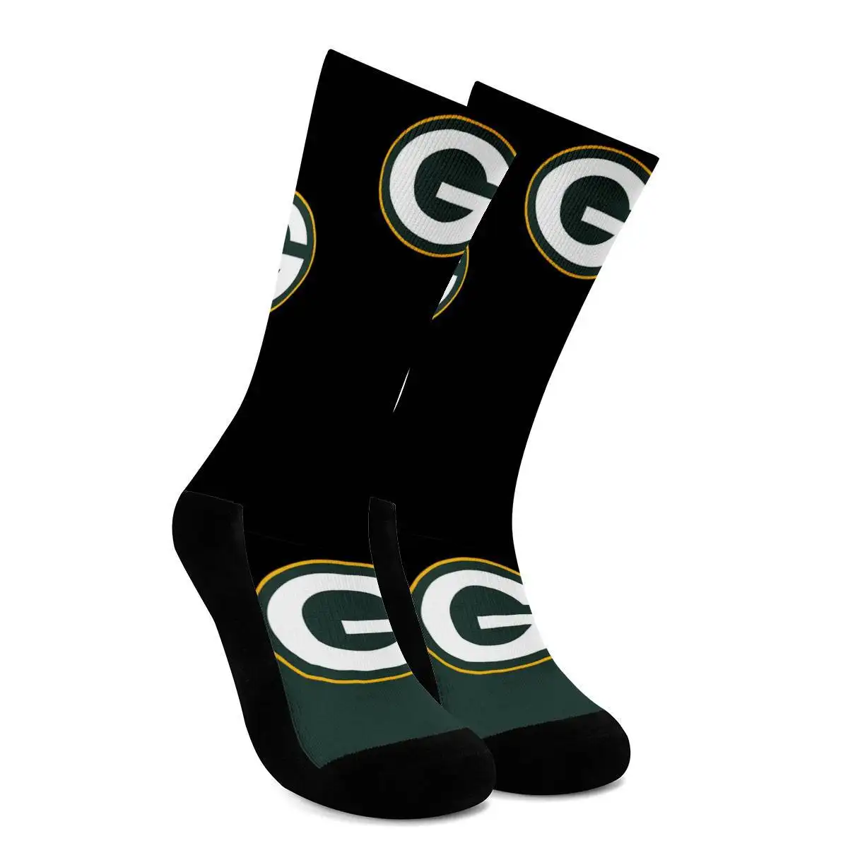 Vente en gros NFL Athletic Football Print Designer Tube Chaussettes de sport Plus Size Compression Logo personnalisé Chaussettes de football pour hommes