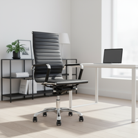 Chaise ergonomique en cuir de qualité supérieure, réglable en hauteur et inclinable, pour le bureau à domicile