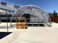 Système de scène événementielle personnalisé pour exposition, concert, structure de toit courbée extérieure pour concert