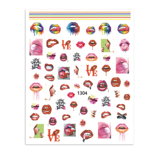 Personalizado 3D DIY rojo Blanco Amor Cupido labios uñas arte pegatinas Corazón en forma de corazón francés Día de <span class=keywords><strong>San</strong></span> Valentín adhesivo prensa <span class=keywords><strong>manicura</strong></span> - Product Image 5
