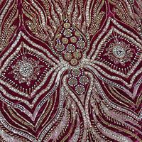 Tissu brodé floral 3D multicolore, grande fleur brodée, dentelle en maille pour robe, tissu de couture, fabricant en gros sur mesure