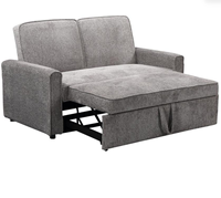 Canapé-lit BINGCHENG, taille Queen, lit escamotable, canapé-lit convertible 3-en-1 avec canapé futon moderne en velours pour appartement, chambre à coucher