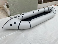 Kayak gonflable léger ultraléger en eau vive bateau pas cher tpu pvc deux personnes tandem packraft avec spraydeck
