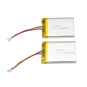 Günstige Lipo 523450 3,7 V Lithium-Ionen kleine wiederauf ladbare Polymer-Batterie Drohne Lipo-Batterie 3,7 V Batterie für Smartwatch