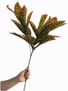 Árbol artificial para interior/exterior con 27 hojas verdes grandes, decoración floral navideña, plantas artificiales de pared - Product Image 3