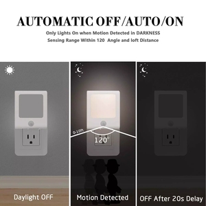Inducción de movimiento inalámbrica acrílica Dusk to Dawn <span class=keywords><strong>Plug</strong></span> in Wall Base Baby Room <span class=keywords><strong>LED</strong></span> Night <span class=keywords><strong>Light</strong></span> - Product Image 4