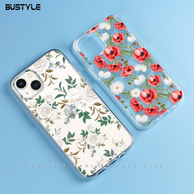 Custom Designer Soft TPU UV Printable Shockproof Girly Flower Pattern Phone Case for iPhone 17 Pro Max 16 18 Protective Cover