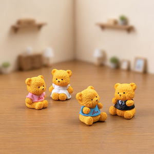 卸売のかわいいカップルのテディベアフィギュア、ミニベアオーナメント、結婚式のデスクトップ、車のダッシュボード、家の装飾工芸品、ギフト - Product Image 2