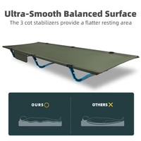 Vente en gros de lit de camping Oxford en aluminium lit pliant portable réglable pliable