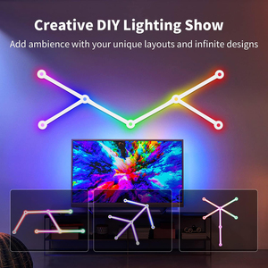 <span class=keywords><strong>Lampe</strong></span> à interrupteur intelligent RGB, formes personnalisables, lumière murale coulissante RGB, bande LED, éclairage décoratif pour salle de jeu, éclairage intelligent pour maison <span class=keywords><strong>connectée</strong></span> WIFI - Product Image 5