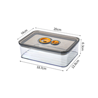 Boîte de stockage d'aliments frais pour micro-ondes de 1350ml Récipient de stockage en plastique avec couvercle et minuterie